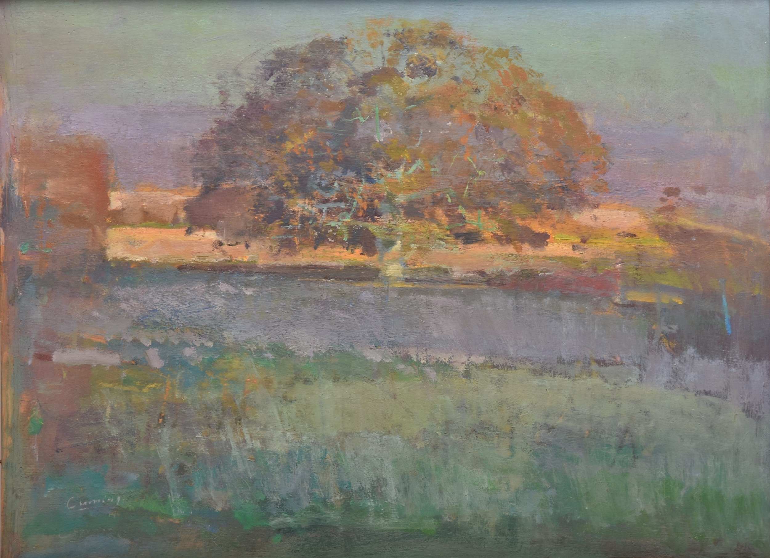 ‘Autumn Oak’ by British artist Fred Cuming sold for £1,300. Halls