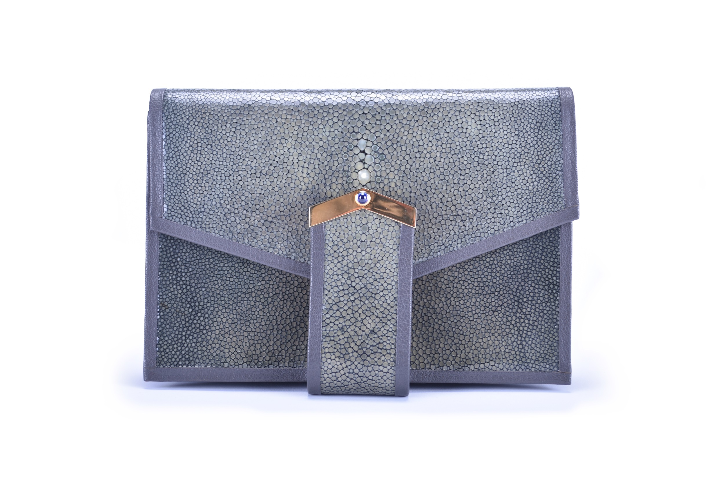 A Chaumet shagreen handbag, sold for £7000 (+fees) at Halls in 2023