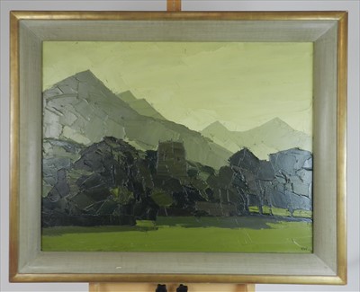 Lot 745 - Kyffin Williams, Clynnog, oil on canvas