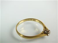 Lot 108 - An 18ct gold single stone diamond ring