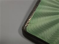 Lot 19 - An Art Deco silver and green guilloche enamel cigarette case