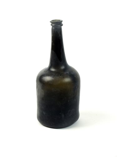 Lot 9 - An 18th century English glass wine bottle