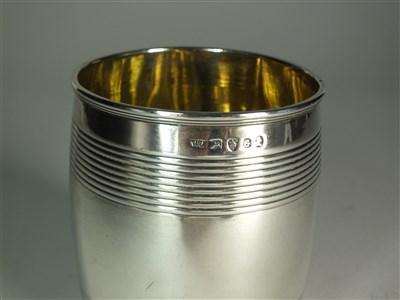 Lot 56 - A George III silver beaker