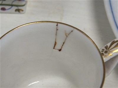 Lot 62 - A set of six Stevenson and Hancock, Derby coffee cups and saucers