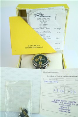 Lot 207 - A Gentleman's Breitling Chronomat Steel and Yellow Gold Wristwatch