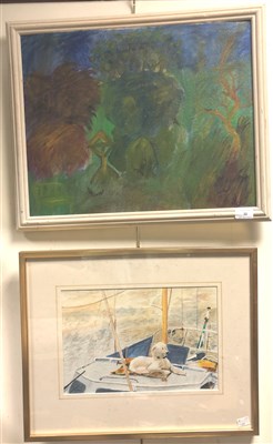 Lot 32 - Barbara Morgan, abstract with blue bottle
