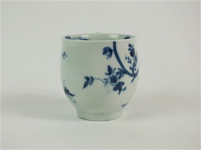 Lot 45 - A Worcester Prunus Root coffee cup and saucer