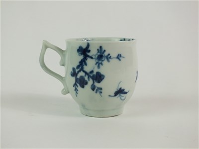 Lot 45 - A Worcester Prunus Root coffee cup and saucer