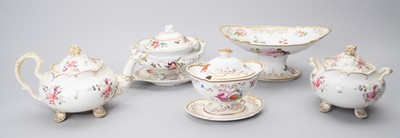 Lot 155 - Early 19th century English porcelain dessert and teawares