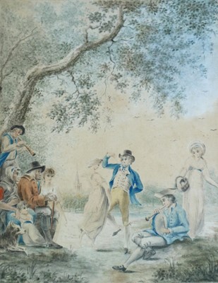 Lot 117 - Attributed to Thomas Stothard (British 1755-1834) The Deserted Village
