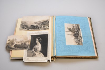 Lot 132 - Three Victorian albums, containing watercolours and drawings