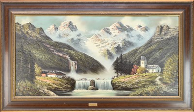 Lot 124 - German School (20th Century) Alpine Landscape