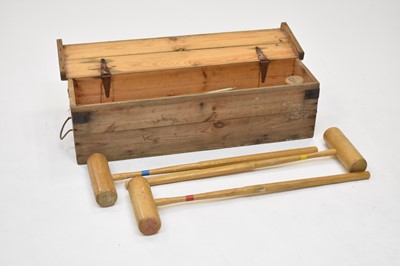 Lot 223 - A croquet set