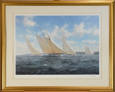 Lot 105 - After John Steven Dews (British, b.1949), two signed yacht racing prints