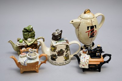 Lot 387 - Twelve Paul Cardew medium and large novelty teapots, including Collector's Club examples