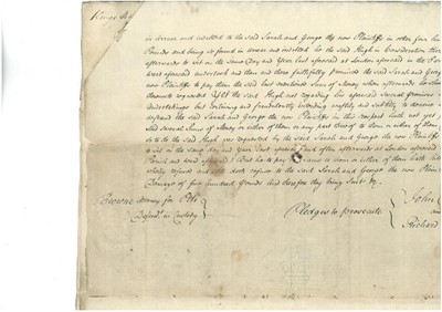 Lot 24 - A group of eighteenth-century documents pertaining to Captain Hugh Bromedge (1714-1792)