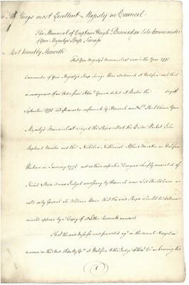 Lot 24 - A group of eighteenth-century documents pertaining to Captain Hugh Bromedge (1714-1792)