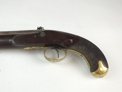 Lot 40 - A cased pair of English duelling pistols by Joseph Gulley, London