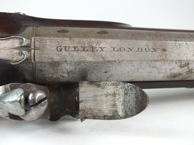 Lot 40 - A cased pair of English duelling pistols by Joseph Gulley, London