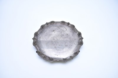 Lot 20 - A silver presentation salver