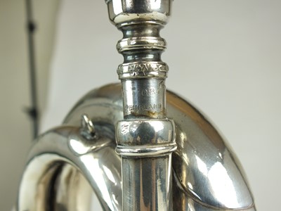 Lot 84 - Hawkes & Son silver bugle presented to the Officers of the 1st KSLI, 1927