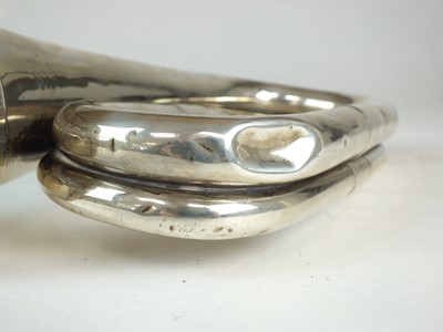 Lot 84 - Hawkes & Son silver bugle presented to the Officers of the 1st KSLI, 1927