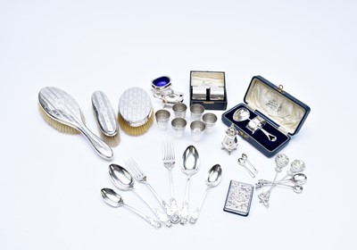 Lot 40 - A collection of silver wares