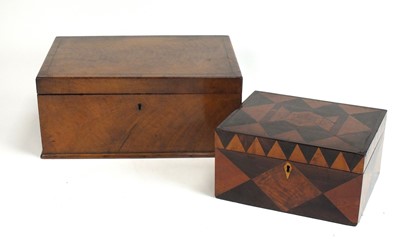 Lot 560 - A Victorian figured oak jewellery box