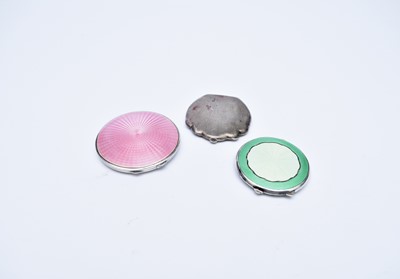 Lot 59 - Three silver compacts
