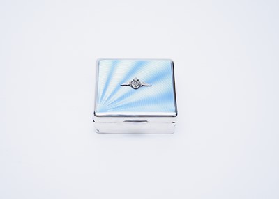 Lot 62 - A silver and enamel RAF interest cigarette box