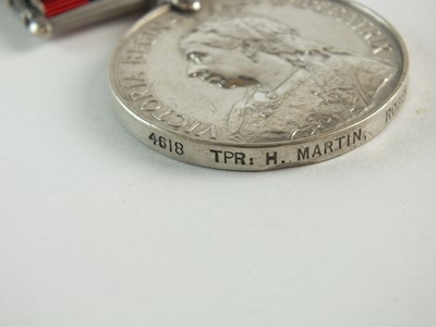 Lot Pair of Boer War medals to Tpr H. Martin