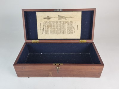 Lot 5 - A mahogany box named to Captain Lyons, H.M.S Madagascar