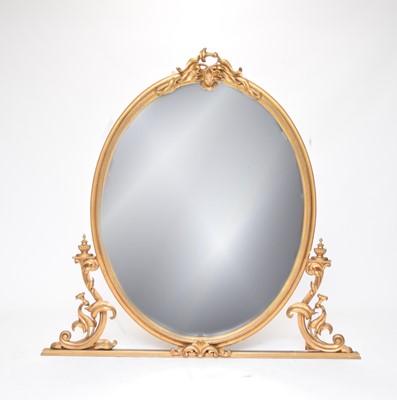 Lot 447 - A late Victorian overmantel mirror