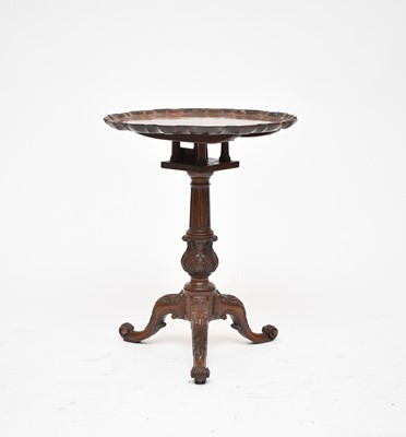 Lot 405 - A 19th century mahogany birdcage action tilt-top table