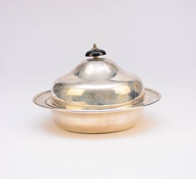 Lot 23 - A silver muffin warming dish