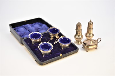 Lot 37 - A collection of silver cruets