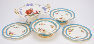 Lot 27 - A Coalport part dessert service, circa 1850,...