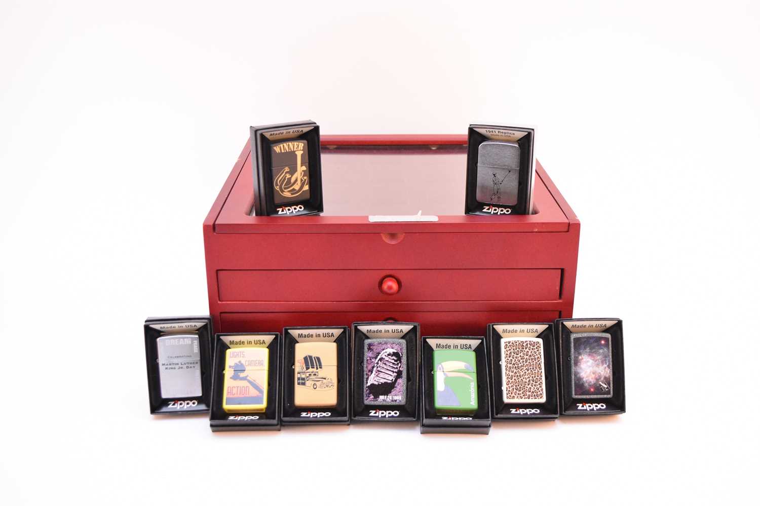 Lot 537 - A collection of 91 DeAgostini Zippo lighters