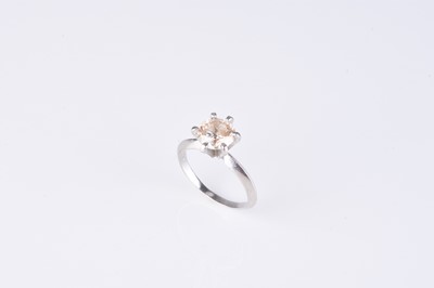 Lot 128 - A single stone diamond ring