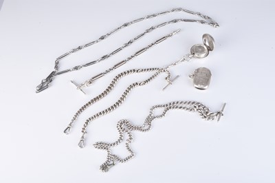 Lot 226 - A collection of silver Alberts