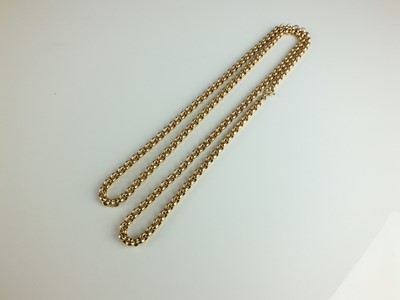 Lot 252 - A 9ct gold belcher link chain necklace