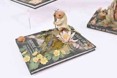 Lot 58 - Beatrix Potter limited edition tableau models and three Royal Doulton Winnie the Pooh characters