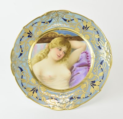 Lot 232 - BPM Berlin porcelain cabinet plate by Volk, early 20th century