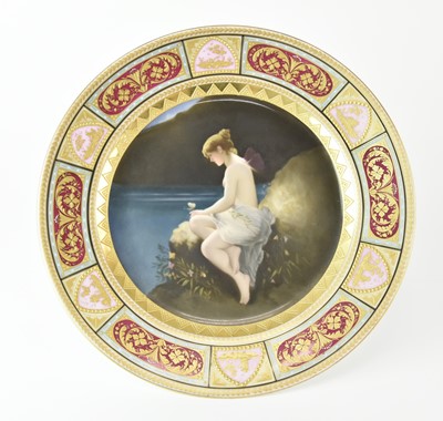 Lot 236 - A Vienna style porcelain cabinet plate painted with Psyche on a Rock, late 19th century