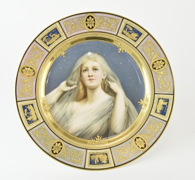 Lot 239 - A Vienna-style porcelain cabinet plate by Wagner, Berlin, late 19th century