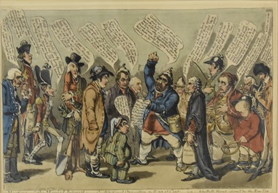 Lot 369 - After James Gillray (1757-1815) Meeting of the Monied Interest