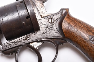 Lot 309 - A Belgian pinfire six-shot revolver, late 19th century