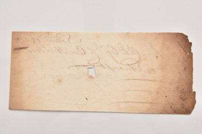 Lot 451 - An 18th century Francis Child Esq & co cheque/receipt