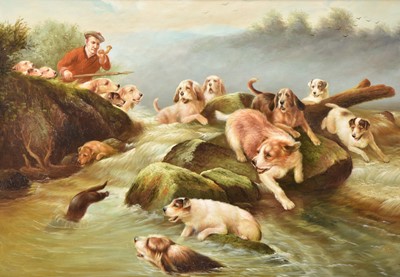 Lot 141 - After Walter Hunt (1861-1941) Otter Hunting
