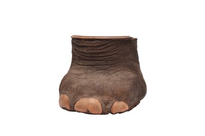 Lot 114 - Taxidermy: An elephant's foot stick stand
